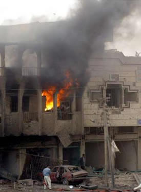 Houses in Baghdad Burns